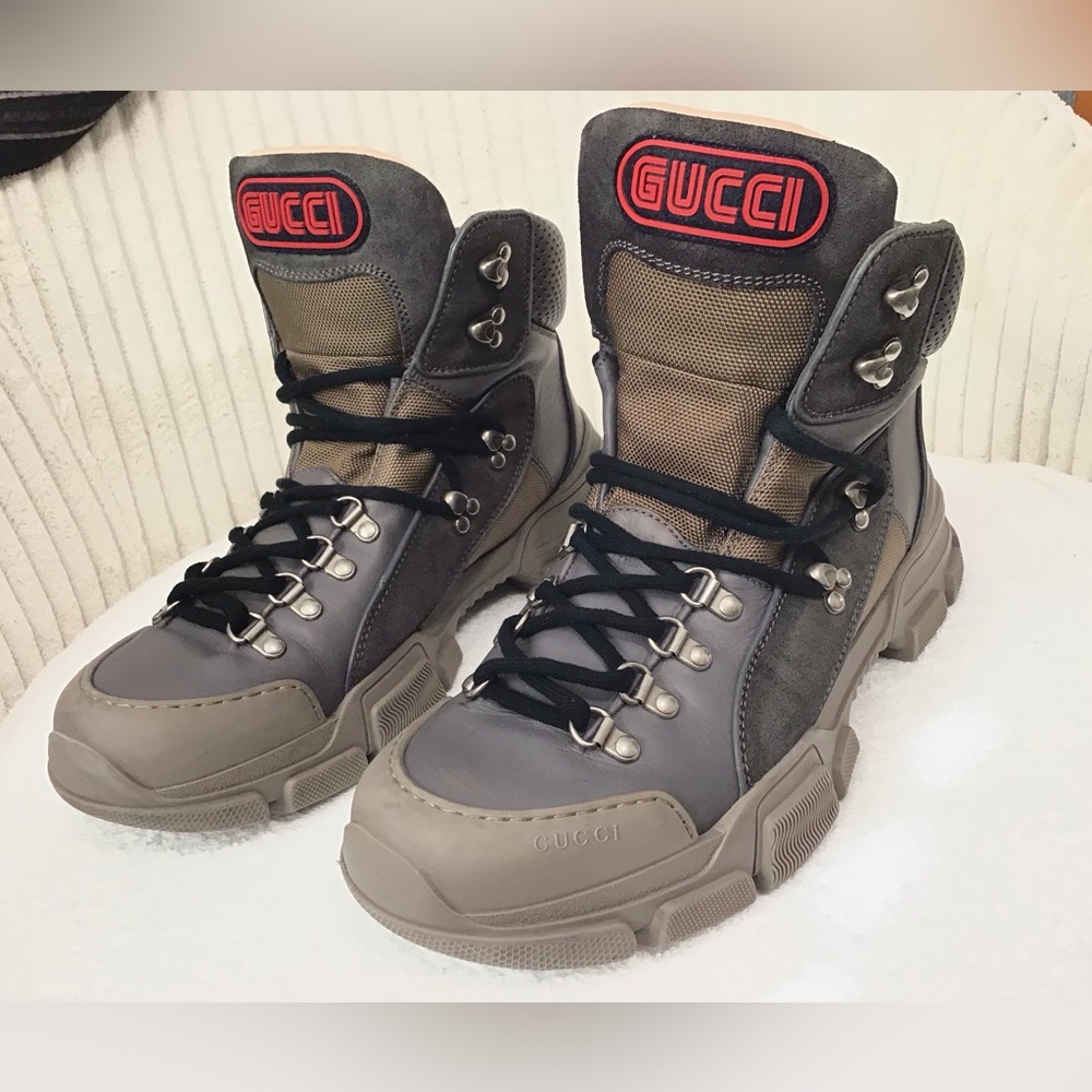 Gucci Men's Boots in Gray and Tan - Picture 13 of 13